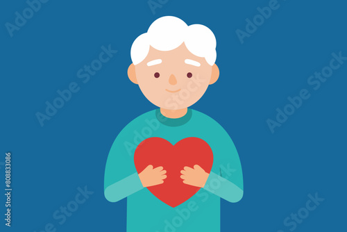 An elderly man suffers from a heart condition. agony with pain. negative moods