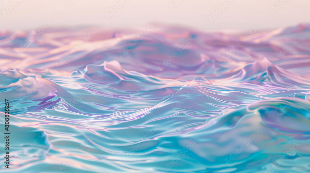 Serene Pastel Hued Ocean Waves Background Serene Pastel Hued Ocean Waves Background