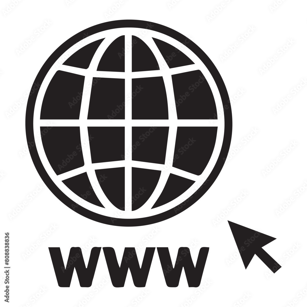 Internet, go to wab, globe icon vector symbol illustration Internet, go to wab, globe icon vector symbol illustration