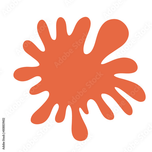 orange paint blot 