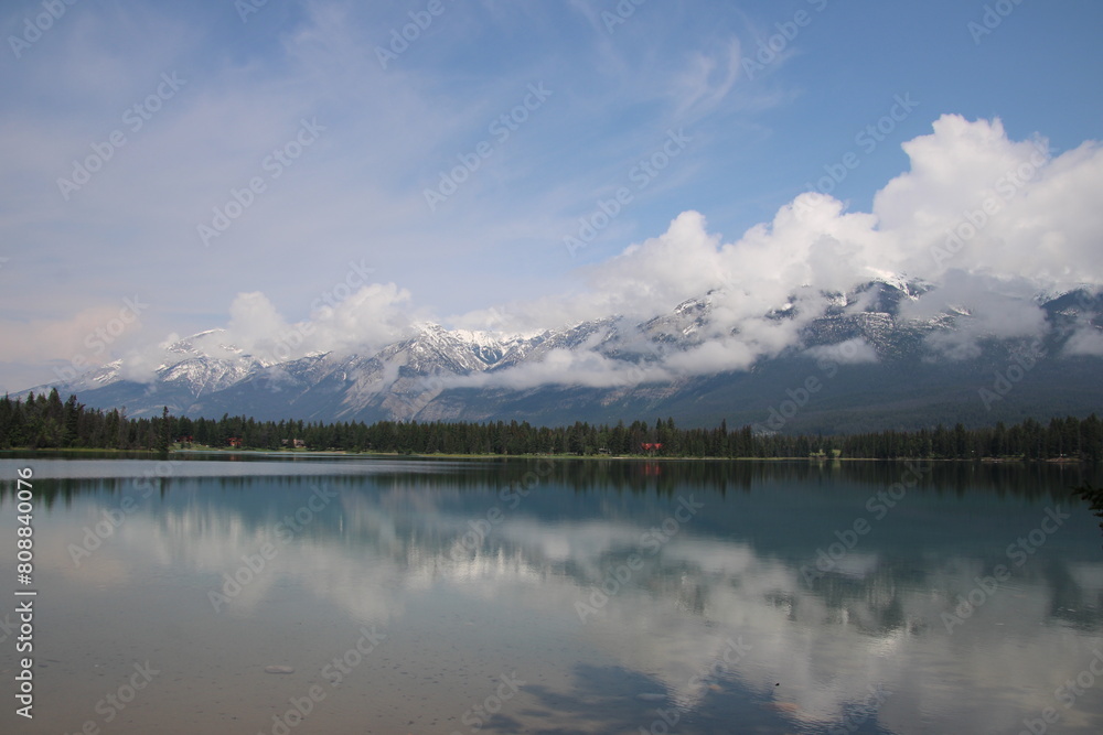 reflection of clouds in the lake