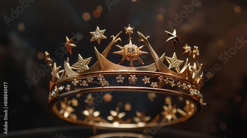 A crown inspired by the heavens, adorned with constellations and shooting stars.