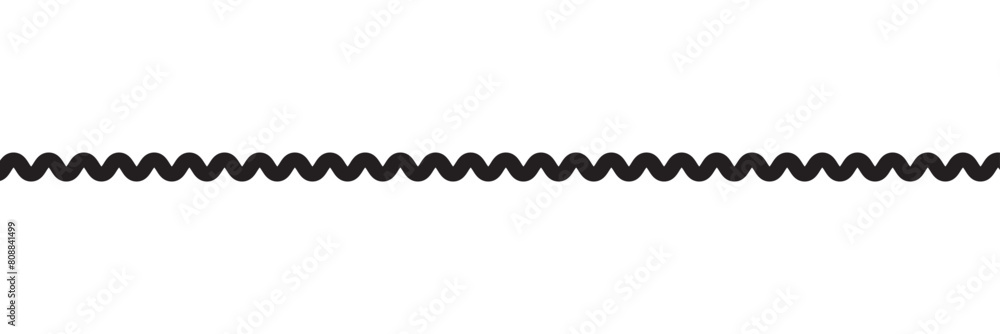 Seamless line zigzag graphic design. Squiggle line element. isolated on white background. Vector illustration eps10.