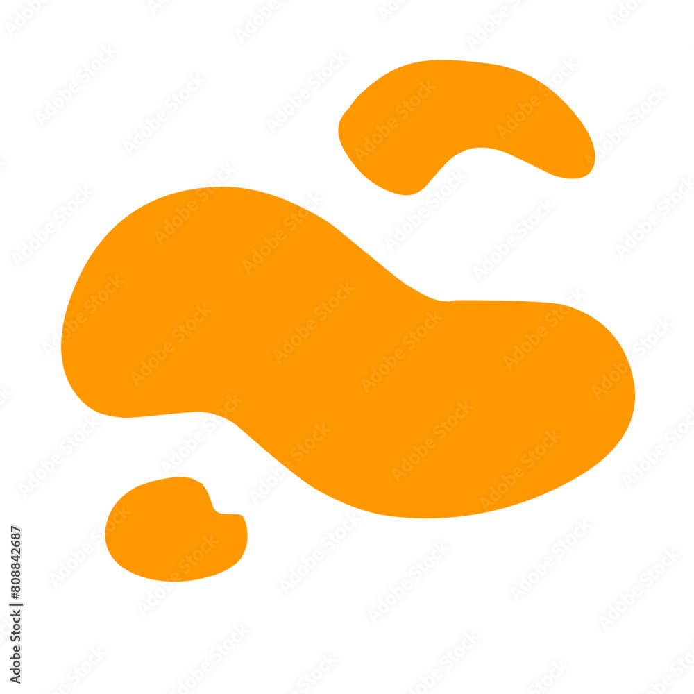 abstract blob of orange liquid