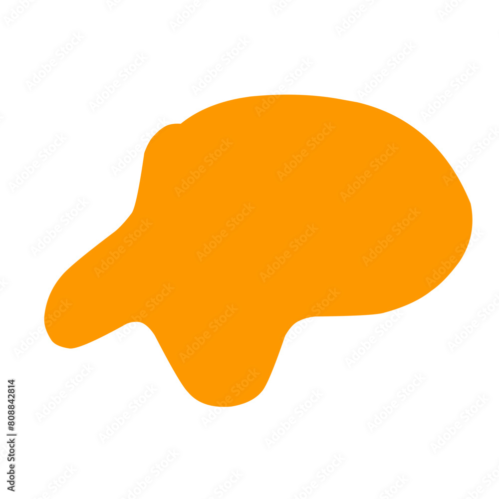 abstract blob of orange liquid abstract blob of orange liquid