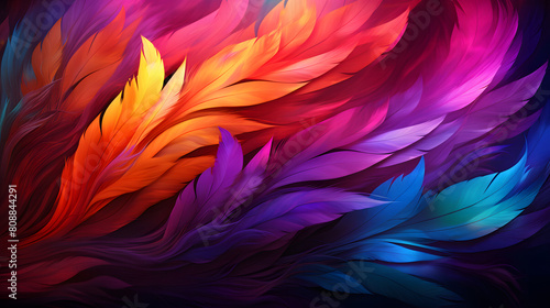 colorful feathers pattern abstract graphic poster background