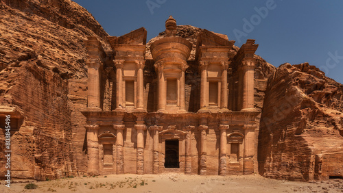 Petra Monastery in Jordan Front View