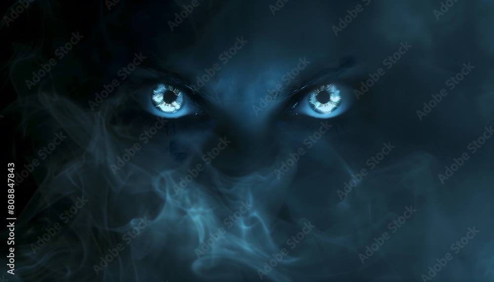 Mysterious Eyes in Smoky Darkness Mysterious Eyes in Smoky Darkness