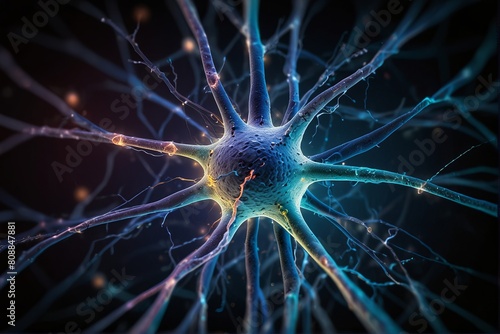 Visualization of nerve cells, transmission of electrical impulses.