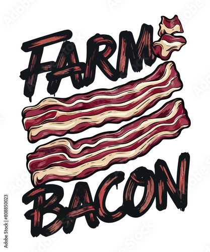 Farm Fresh Bacon T Shirt Design