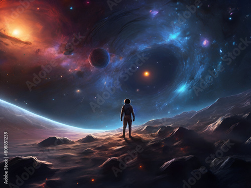  Stellar Odyssey  Digital Illustrations Unveil Cosmic Journey 