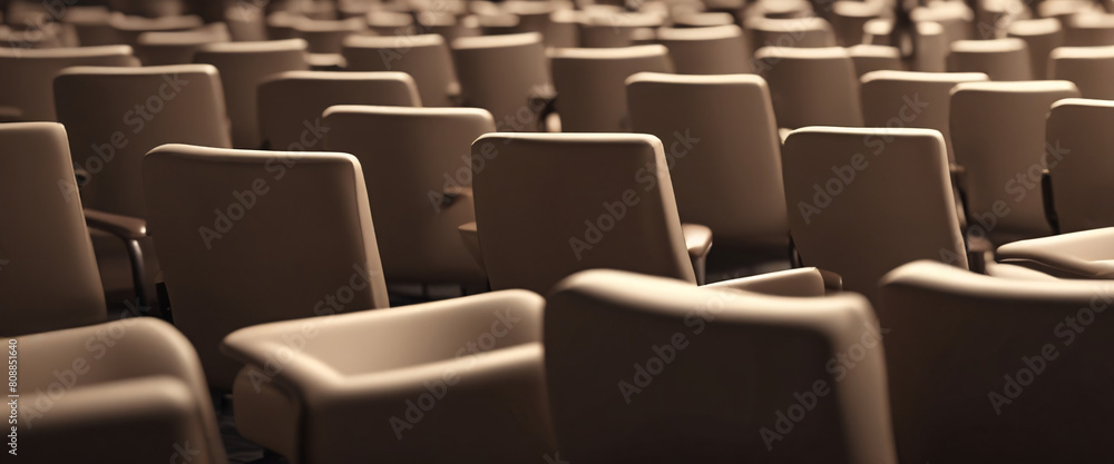 chair standing out from the crowd. Business concept. 3D rendering
