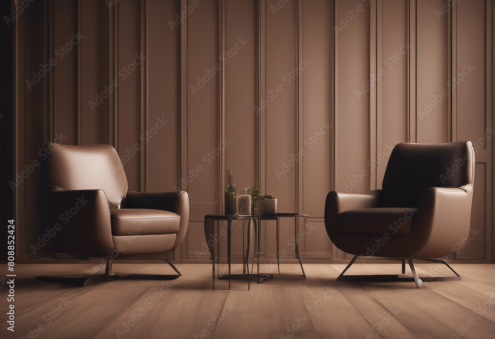 3d image of beautiful brown chairs with beautiful background. 3d image of beautiful brown chairs with beautiful background.