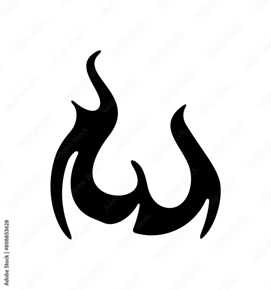 Black silhouette fire flame graphic design Black silhouette fire flame graphic design