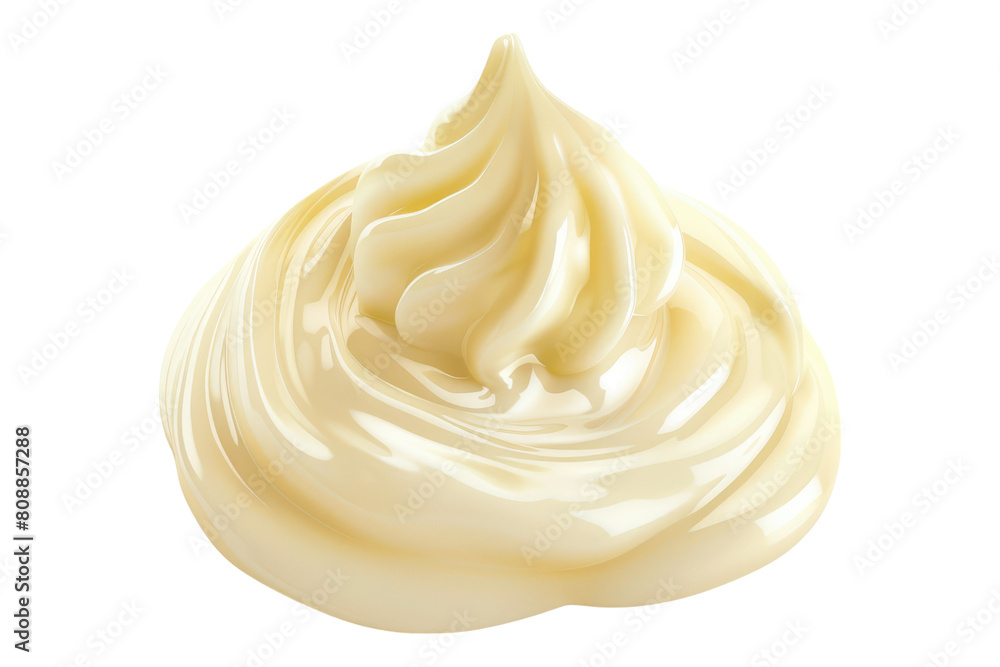 Scope of creamy white vanilla padding isolated on transparent background Scope of creamy white vanilla padding isolated on transparent background
