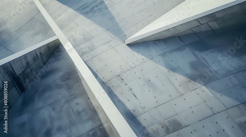 Futuristic Concrete Surface from Above, Minimalist Aerial Photography