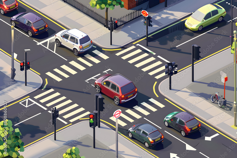 Demonstration of UK Driving Rules through Realistic Traffic Scene