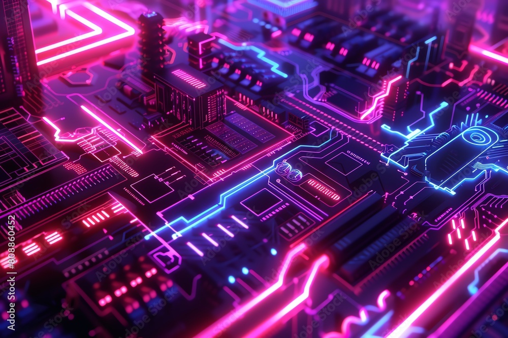 Illustrate an algorithmic marvel in a digital landscape Illustrate an algorithmic marvel in a digital landscape