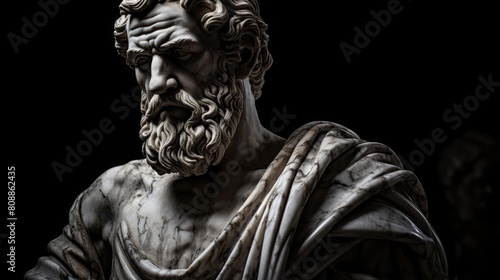 Honored Roman statesman in marble © javier