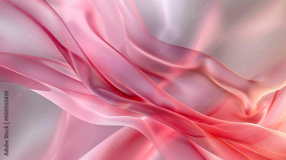 Abstract 3d modern wave background pink and red colors harmony and Elegant