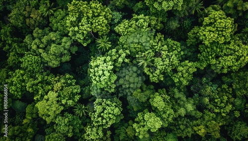 Dense green forest with abundant trees and foliage © Alexei