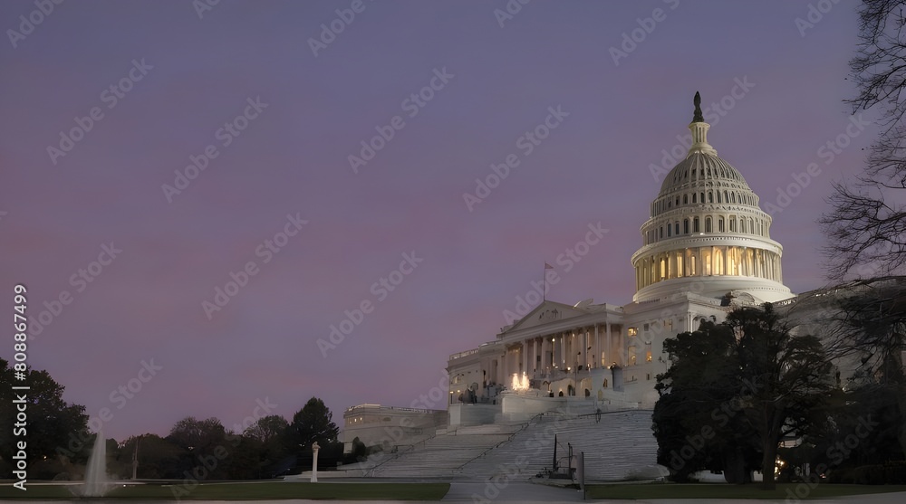 Capitol at blue hour, Whachington DC. generative.ai