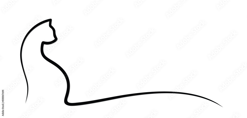 The symbol of a stylized black cat.
The symbol of a stylized black cat.