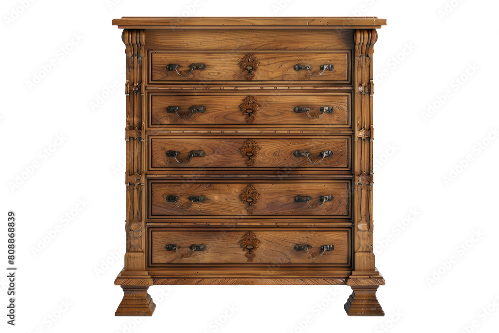 Chest of drawers isolated on transparent background Chest of drawers isolated on transparent background