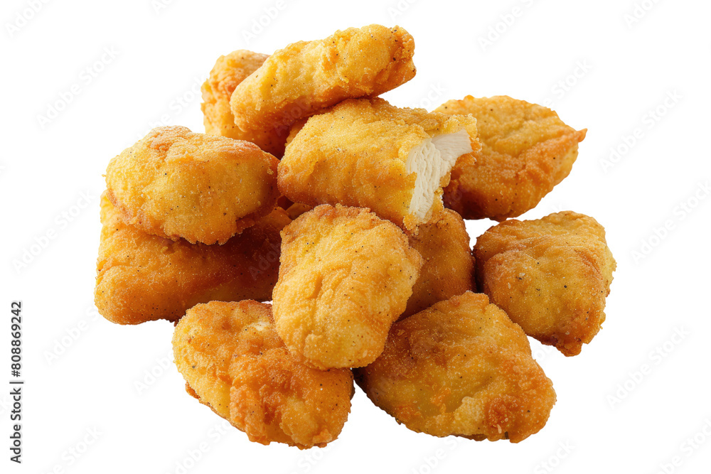 Chicken nuggets isolated on transparent background Chicken nuggets isolated on transparent background
