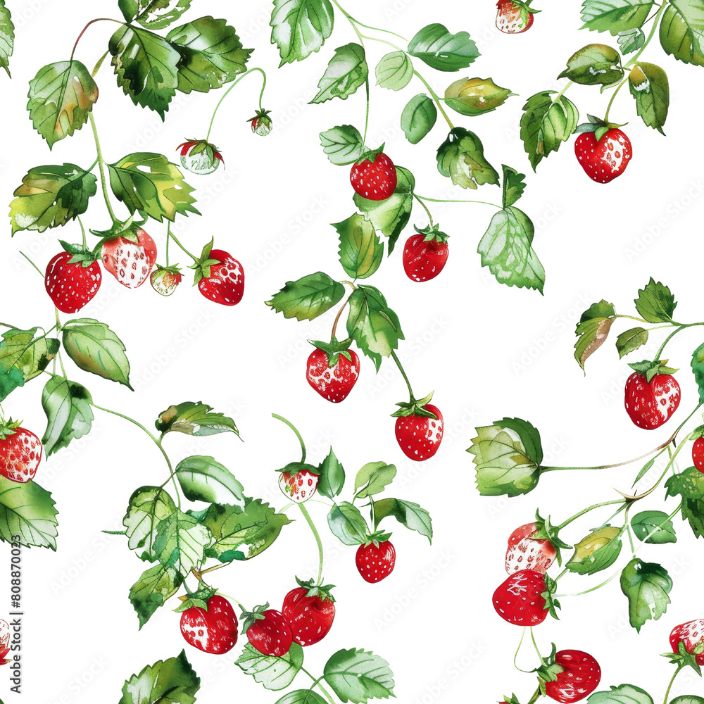 Strawberries, watercolor clipart, AI generated, transparent png Strawberries, watercolor clipart, AI generated, transparent png