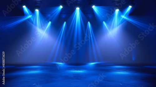 blue your several bright splay blur scene black colorful bright beam projectors used abstract montage effects empty background can lighting spotlights stage abstract col