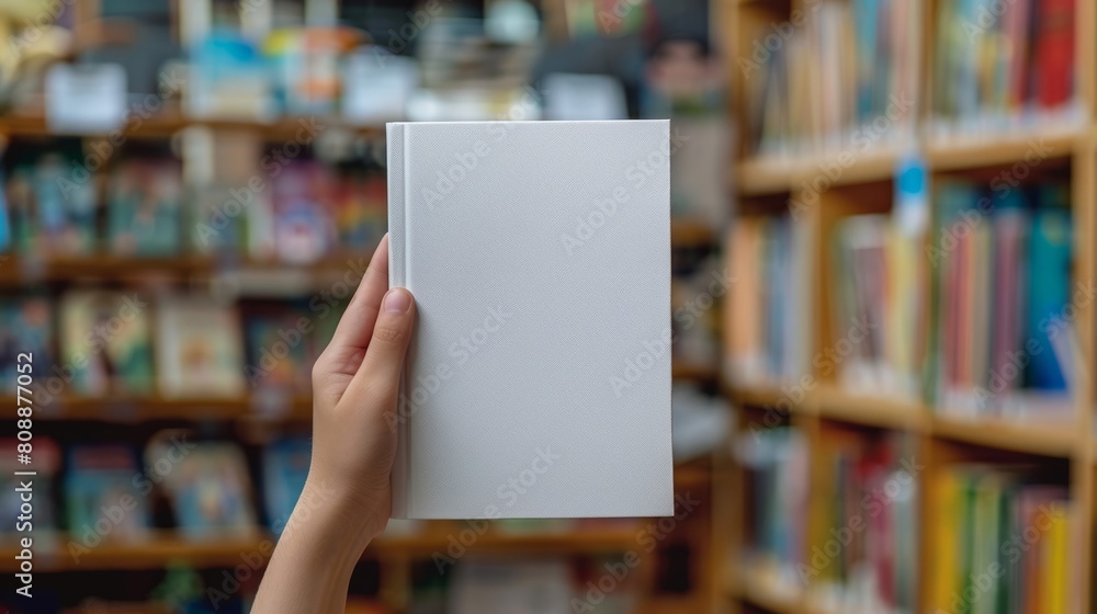 hands holding blank book, blank paper. hands holding blank book, blank paper.