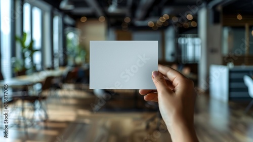 hands holding blank book, blank paper.