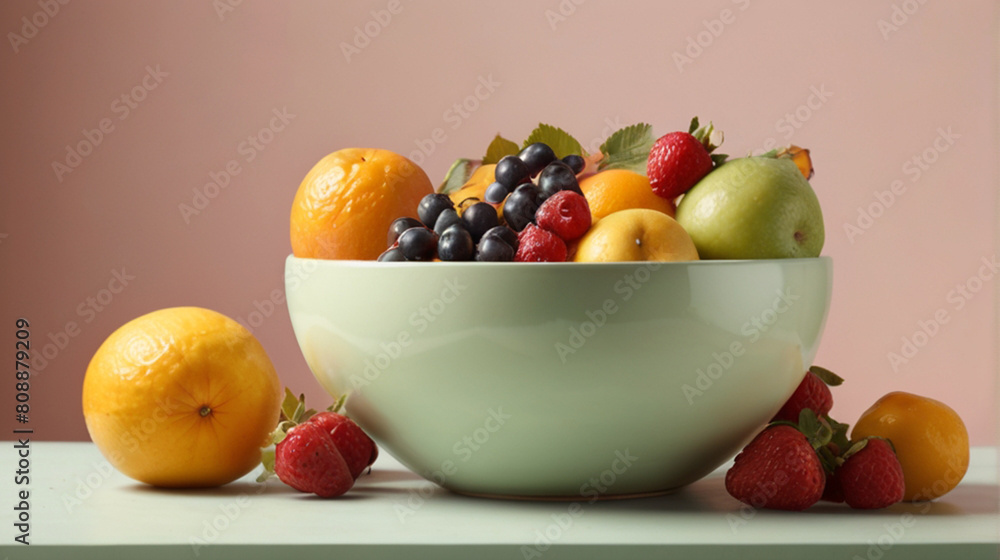 Beautifully arranged various fruits in a bowl Beautifully arranged various fruits in a bowl