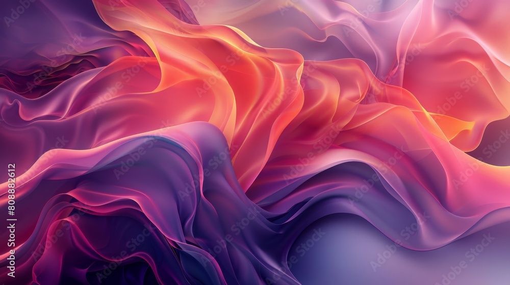 Obraz premium Vibrant Digital Abstract Wave Pattern with Colorful Gradient Flow