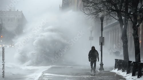 Tropical Nor'easter Brings Severe Conditions to New York and Boston photo