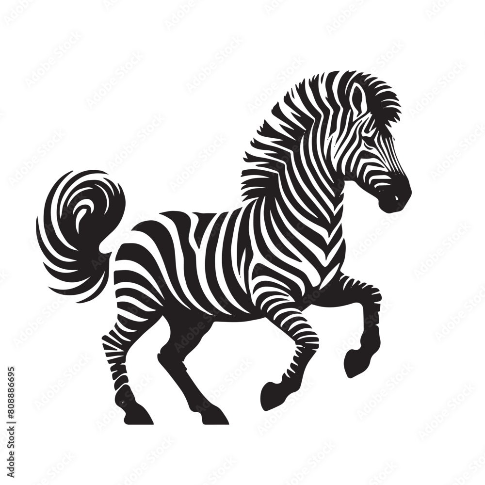 Fototapeta premium zebra silhouette ,zebra silhouette art , zebra silhouette images , zebra silhouette clipart , zebra silhouette png
