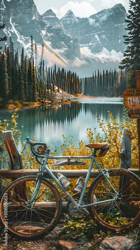 Scenic Adventure: Bike in Canadian Rockies - Capturing the Spirit of Biking in Rugged Landscapes