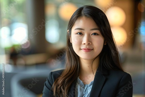 Young Asian Woman Excels in Business Leadership