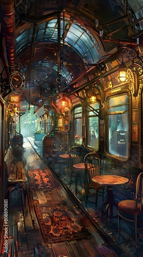 Magical Subway Cars: Quirky Transport for a Fantasy World Adventure © Abbassi