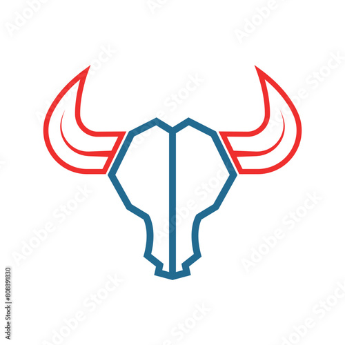 Bull icon logo design