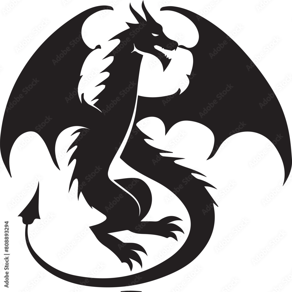 silhouette of dragon silhouette of dragon