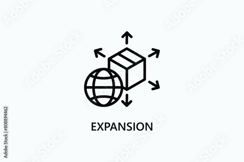 Expansion Vector Icon Or Logo Illustration