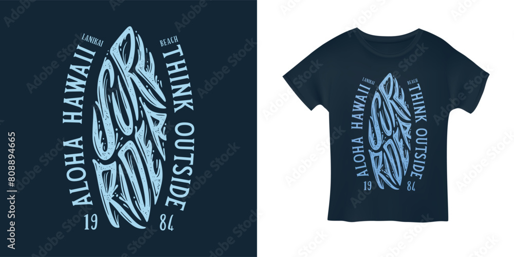 Φωτογραφία Surf rider typography t-shirt design