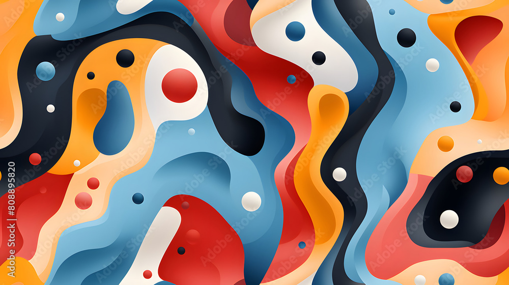 risograph pop art organic shapes pattern abstract graphic poster background risograph pop art organic shapes pattern abstract graphic poster background
