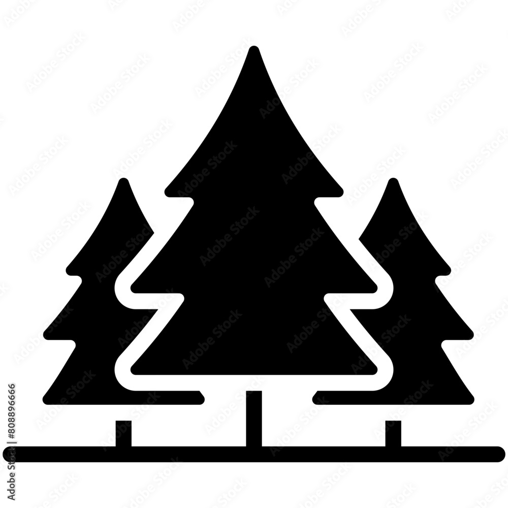 Fototapeta premium tree solid icon