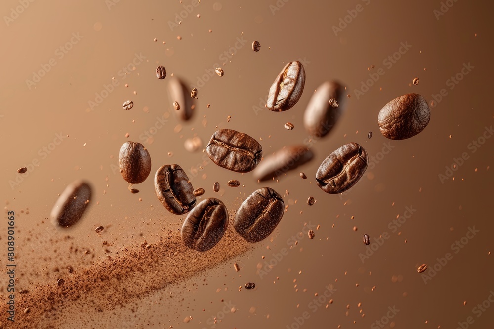 Coffee grains background. Coffee bean Coffee grains background. Coffee bean