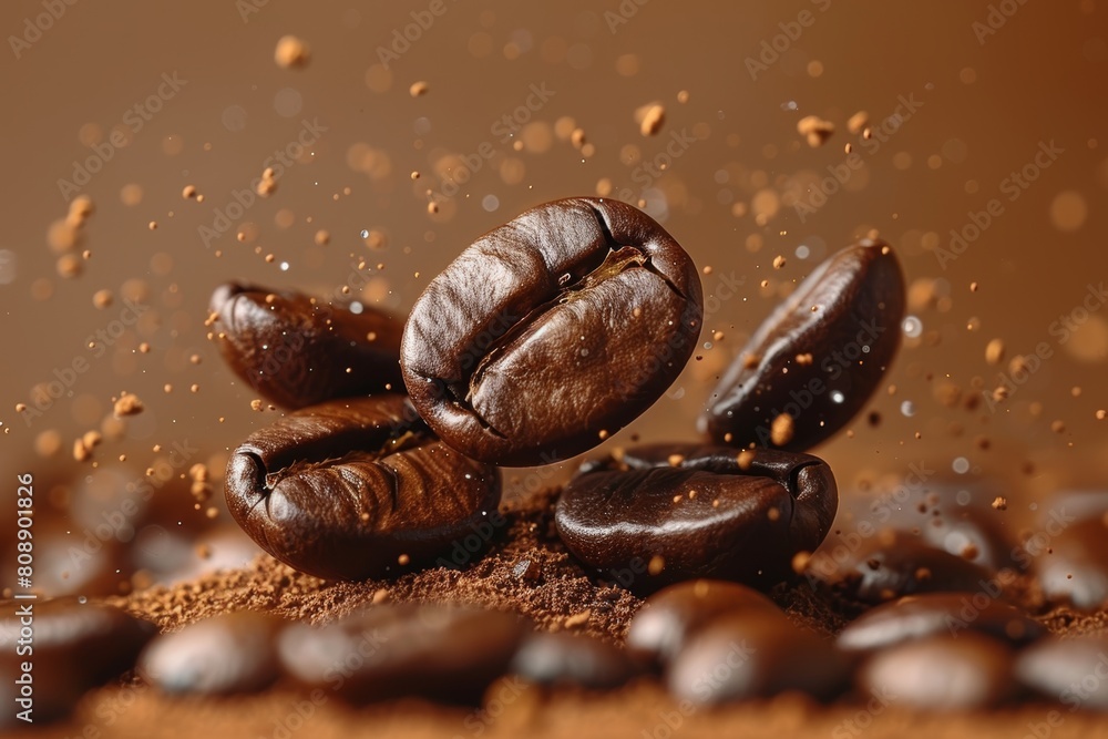 Coffee grains background. Coffee bean Coffee grains background. Coffee bean