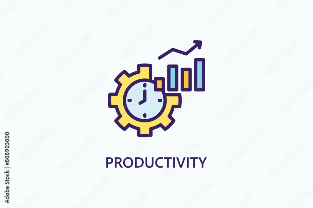 Productivity Vector Icon Or Logo Illustration