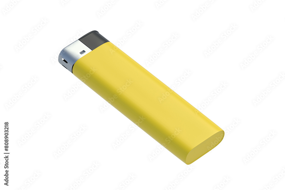 One lighter isolated on white background. 3d render One lighter isolated on white background. 3d render
